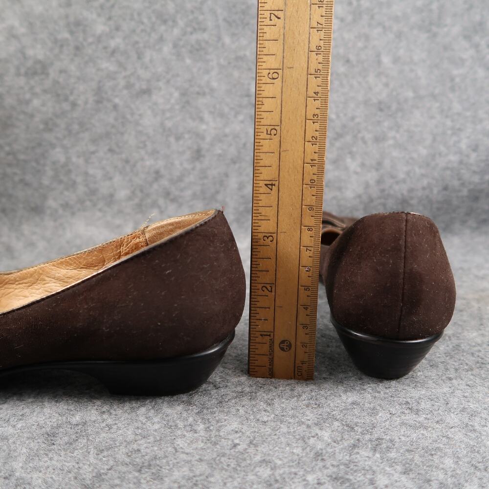Softspots Shoes Womens 7.5 Loafer Pumps Low Heel Slip On Brown Closed Toe Bow - Picture 6 of 12